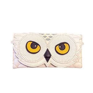 Loungefly Harry Potter Hedwig Owl Trifold Wallet Cream Faux Leather